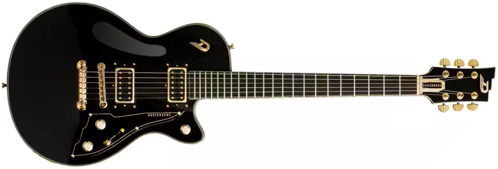 Duesenberg Fantom A 2h Ht Eb - Black - Enkel gesneden elektrische gitaar - Main picture