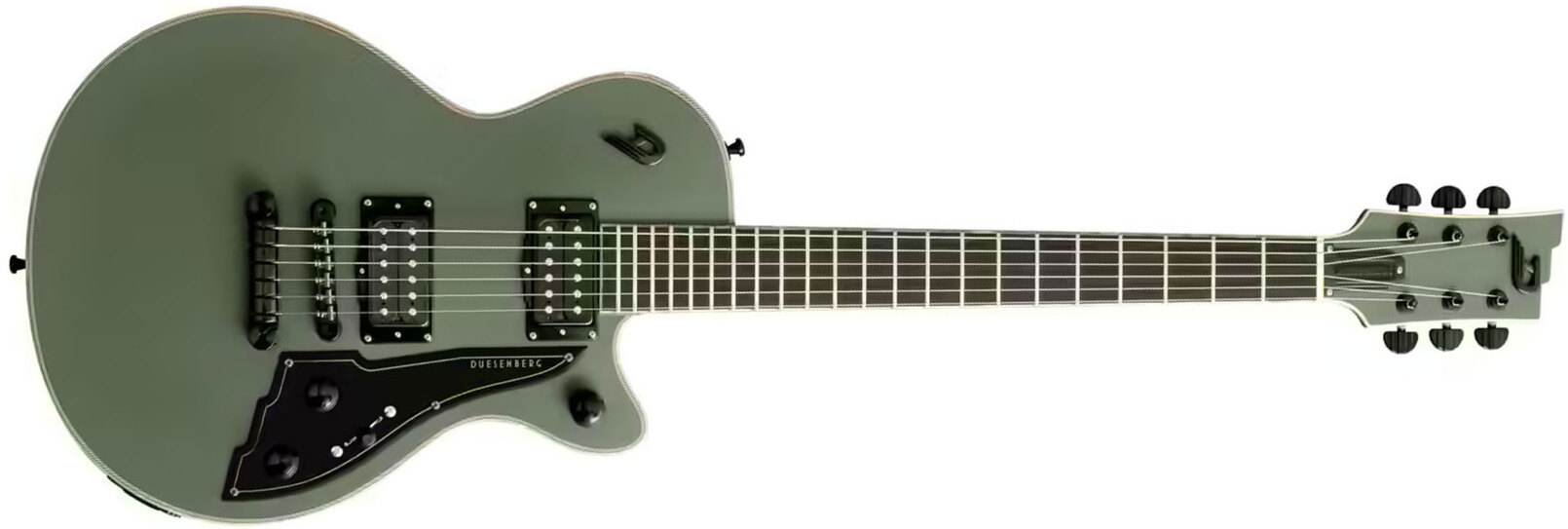 Duesenberg Fantom A 2h Ht Eb - Matte Olive - Enkel gesneden elektrische gitaar - Main picture