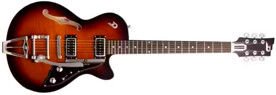 Duesenberg Starplayer Cbr Hs Trem Bigsby Rw - Tobacco Burst - Semi hollow elektriche gitaar - Main picture