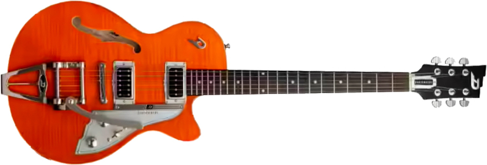 Duesenberg Starplayer Cbr Hs Trem Bigsby Rw - Transparent Vintage Orange - Semi hollow elektriche gitaar - Main picture
