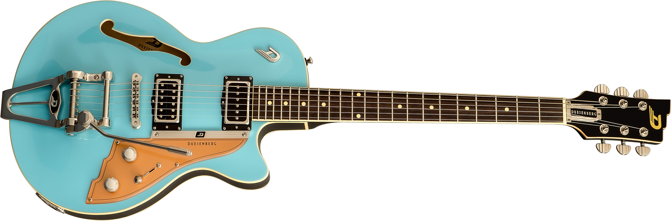 Duesenberg Starplayer Tv Hs Trem Rw - Narvik Blue - Semi hollow elektriche gitaar - Main picture