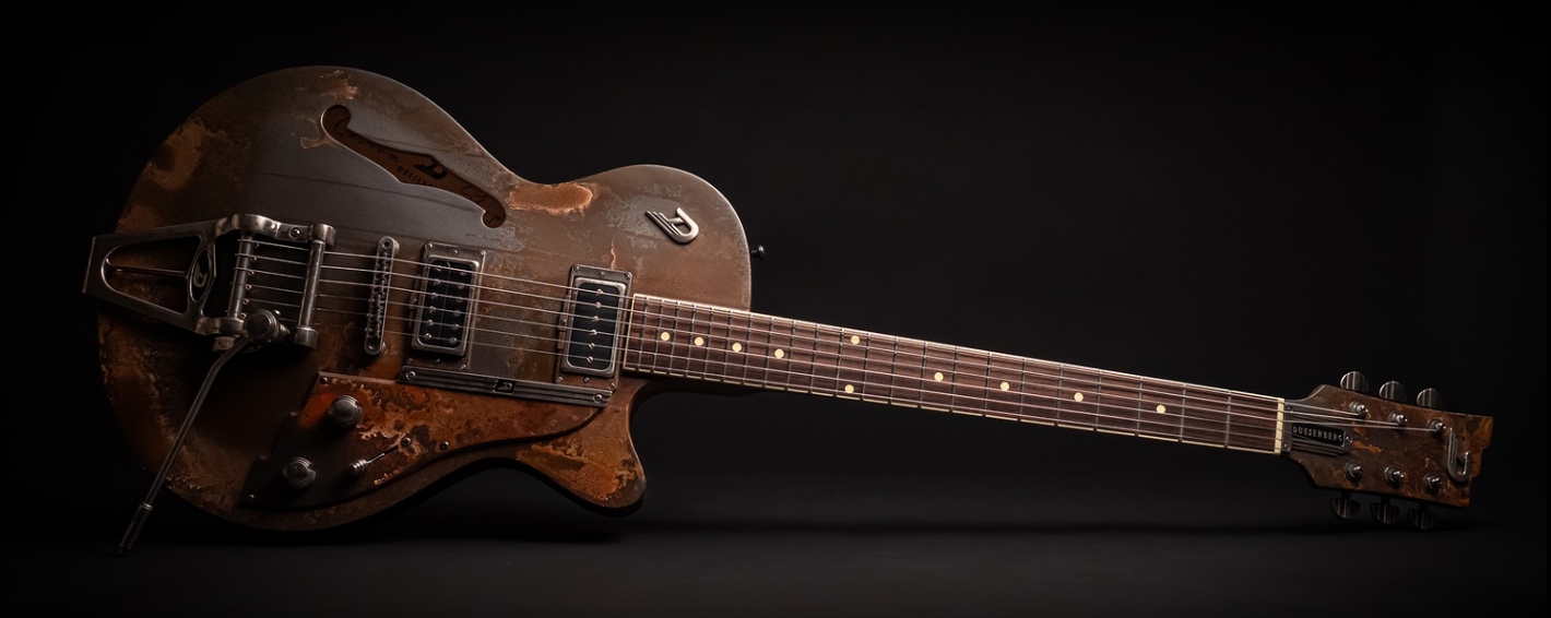Duesenberg Custom Shop Starplayer Tv Hs Trem Rw - Rusty Relic - Semi hollow elektriche gitaar - Variation 2