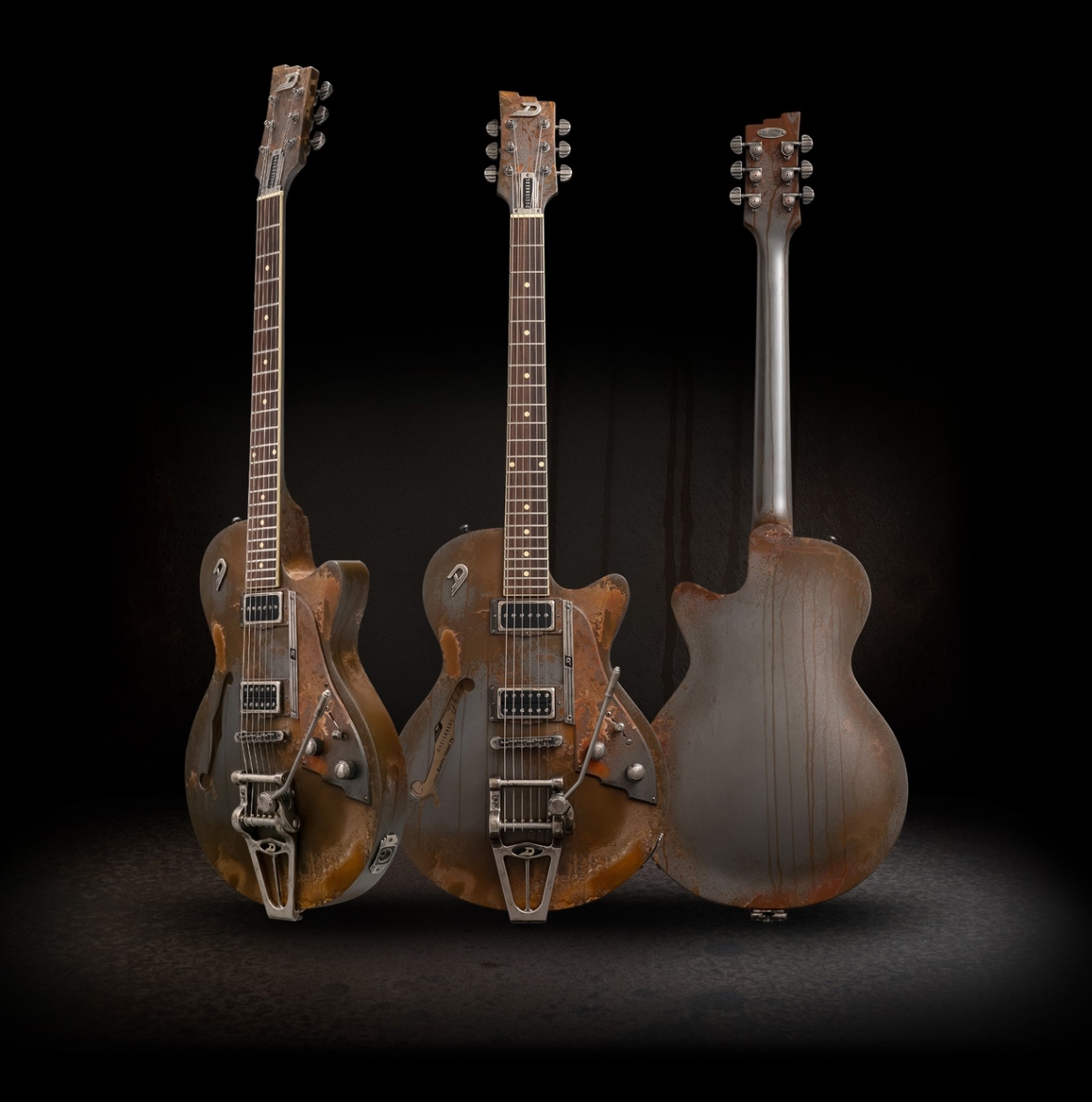 Duesenberg Custom Shop Starplayer Tv Hs Trem Rw - Rusty Relic - Semi hollow elektriche gitaar - Variation 3