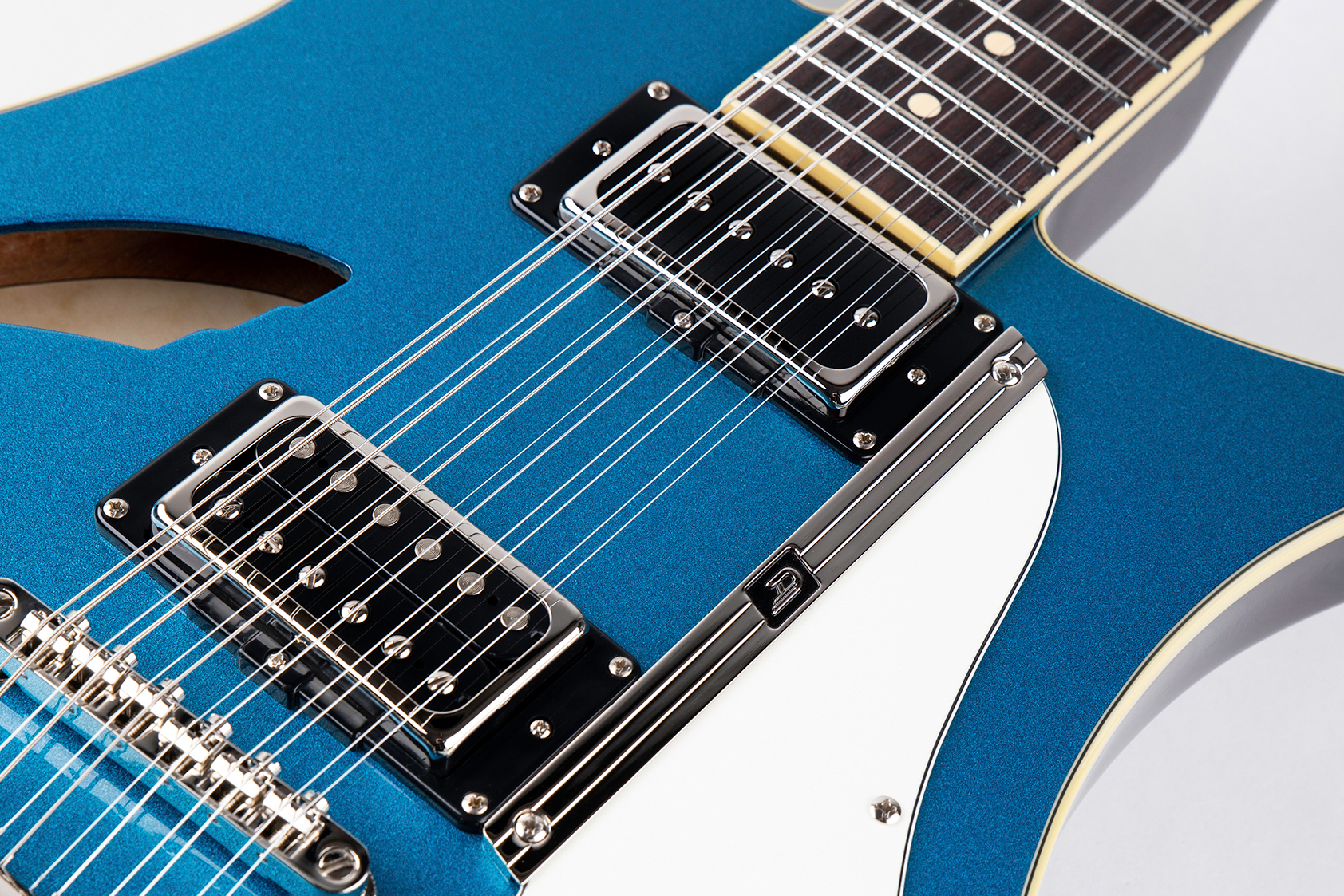 Duesenberg Double Cat Hs Trem Rw - Catalina Blue - Semi hollow elektriche gitaar - Variation 2