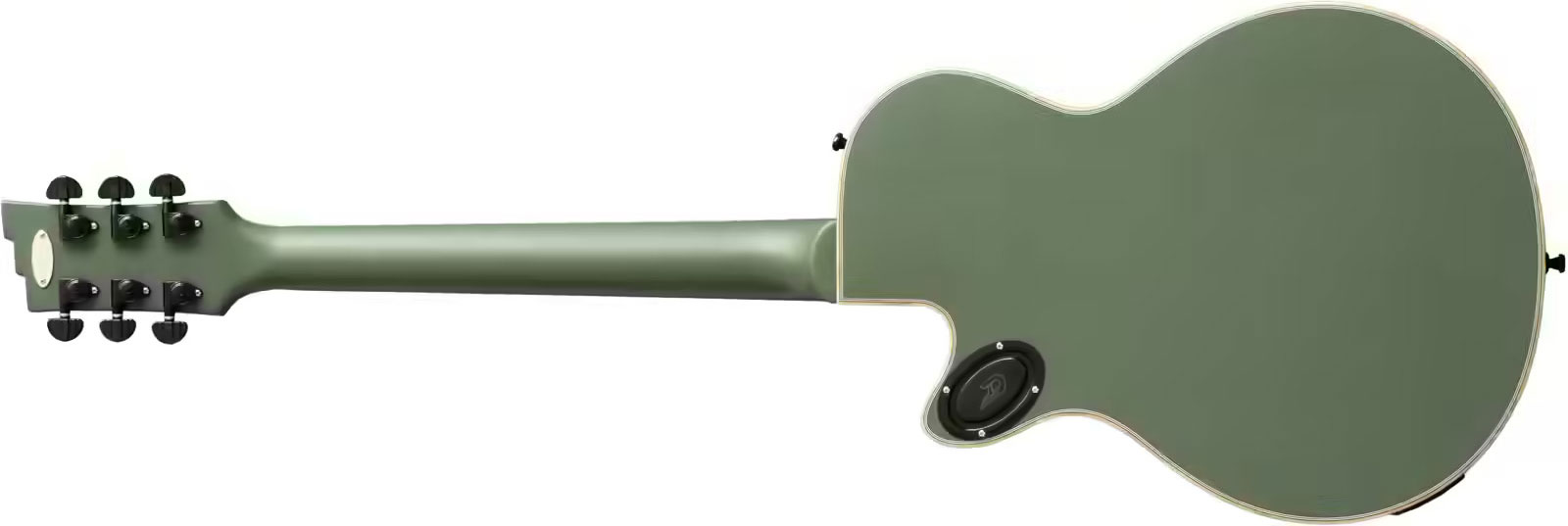 Duesenberg Fantom A 2h Ht Eb - Matte Olive - Enkel gesneden elektrische gitaar - Variation 1