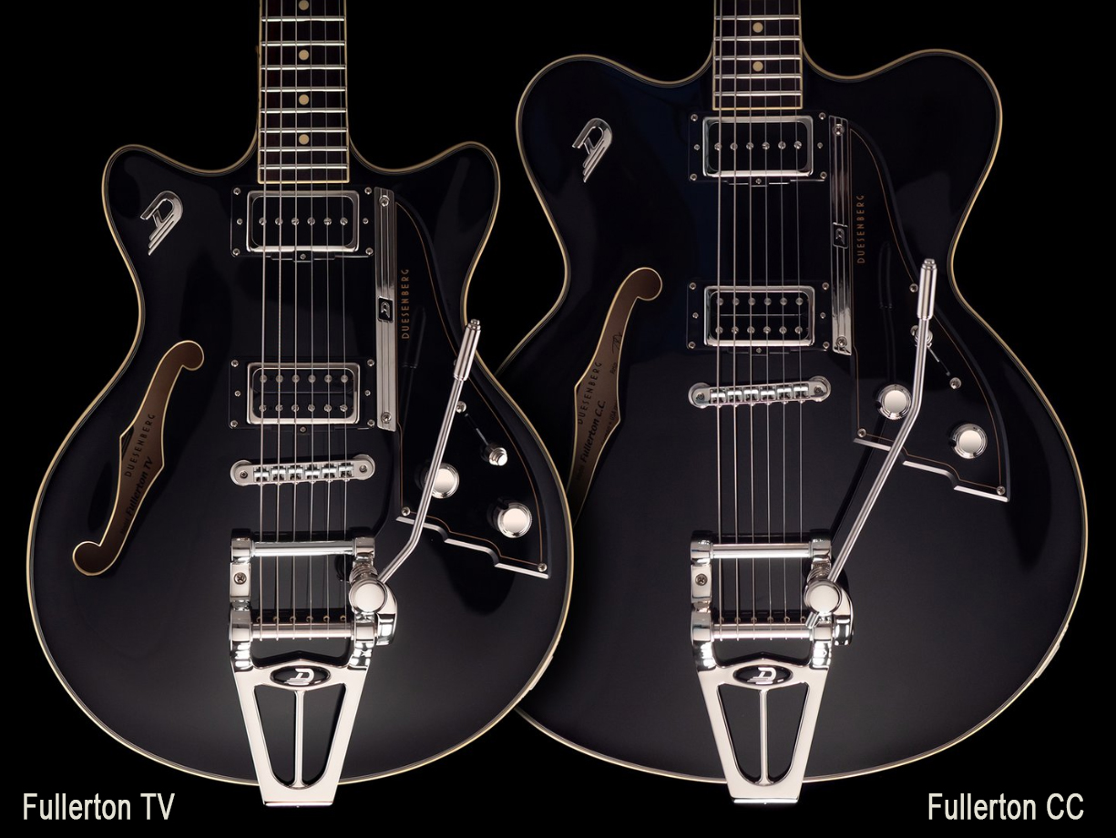 Duesenberg Fullertone Tv Hs Trem Rw - Black - Semi hollow elektriche gitaar - Variation 2