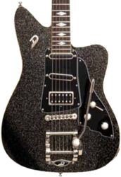 Enkel gesneden elektrische gitaar Duesenberg Paloma - Black sparkle
