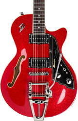 Semi hollow elektriche gitaar Duesenberg Starplayer TV - Red sparkle