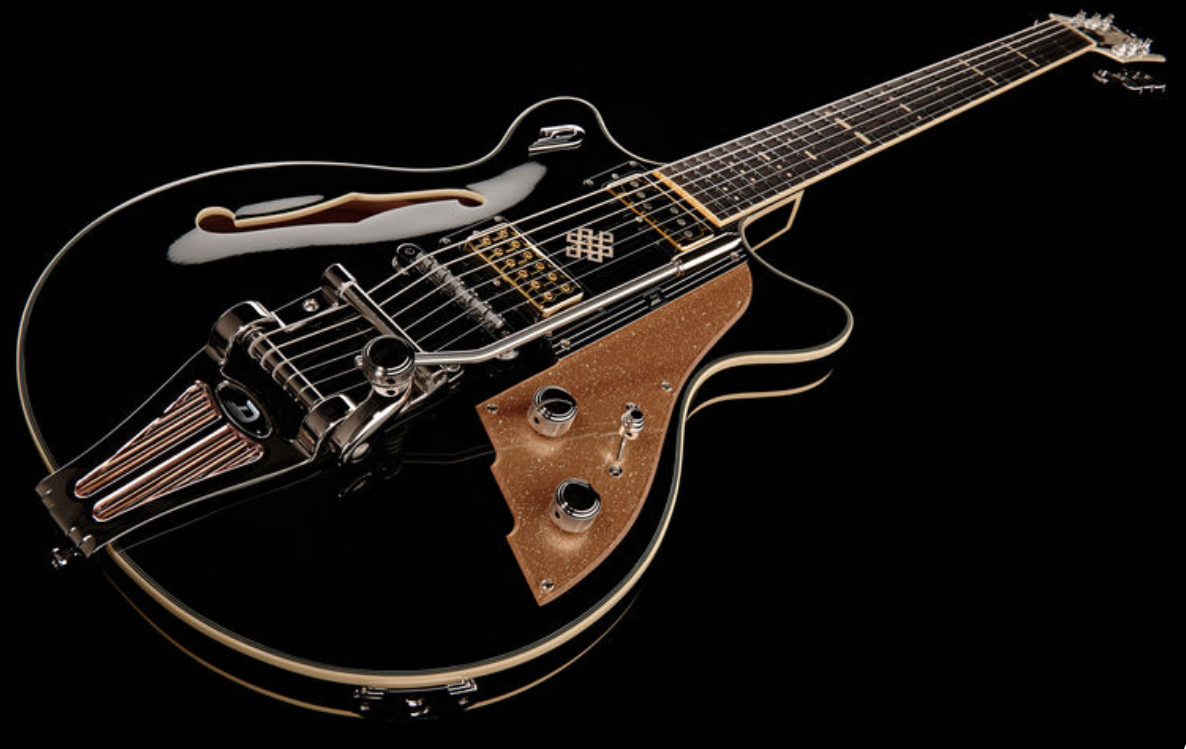 Duesenberg Joe Walsh Alliance Signature Hs Trem Rw - Black - Semi hollow elektriche gitaar - Variation 1
