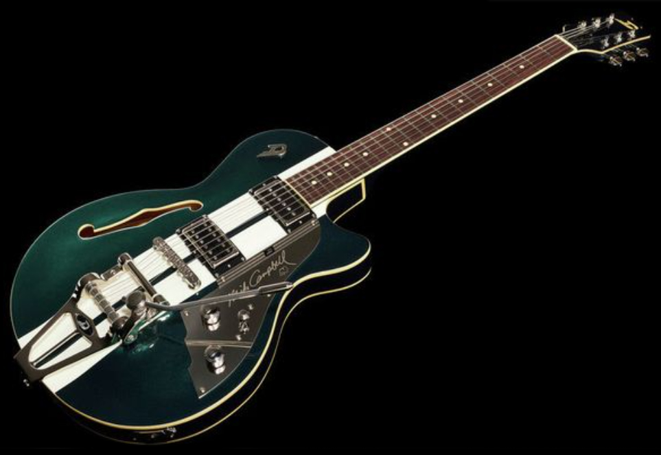 Duesenberg Mike Campbell Starplayer Tv 40th Ann. Alliance Signature Hs Trem Rw - Metallic Racing Green - Semi hollow elektriche gitaar - Variation 3