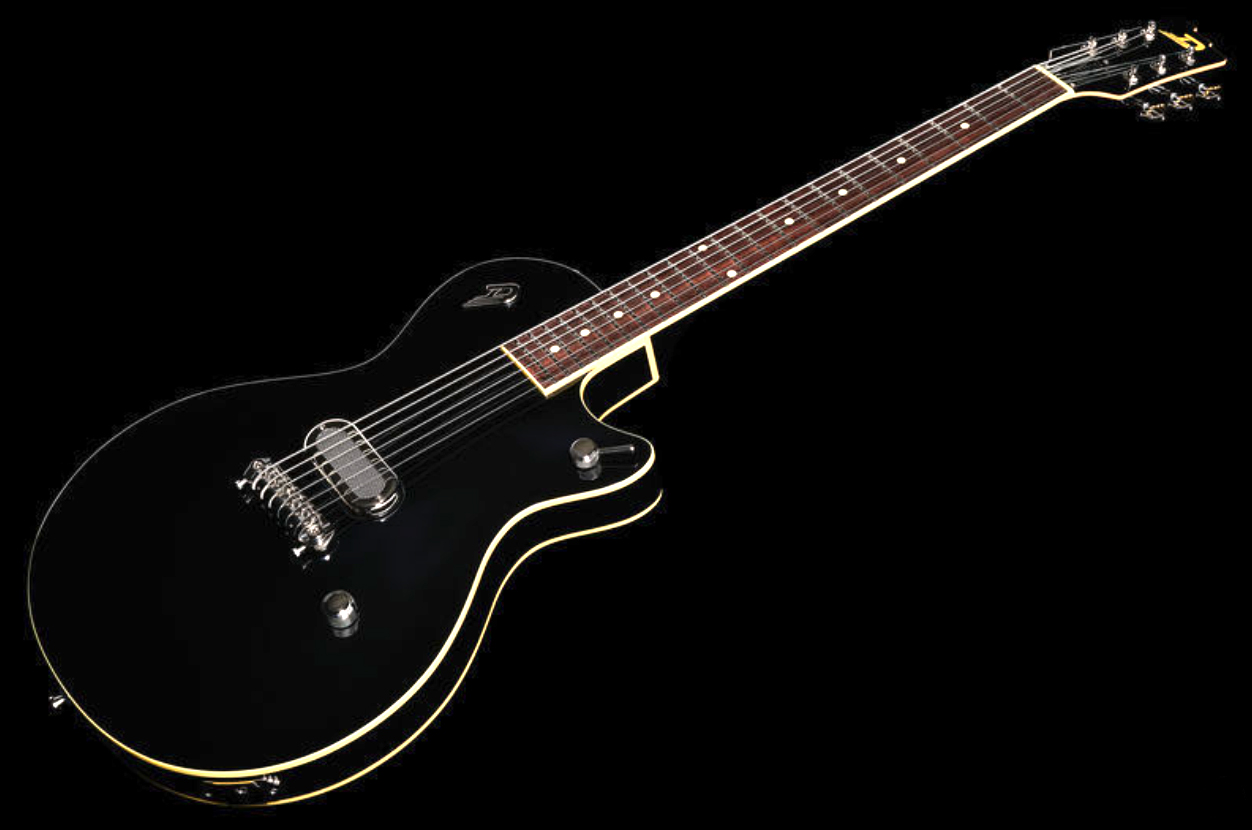 Duesenberg Senior Chambered H Ht Rw - Black - Enkel gesneden elektrische gitaar - Variation 1