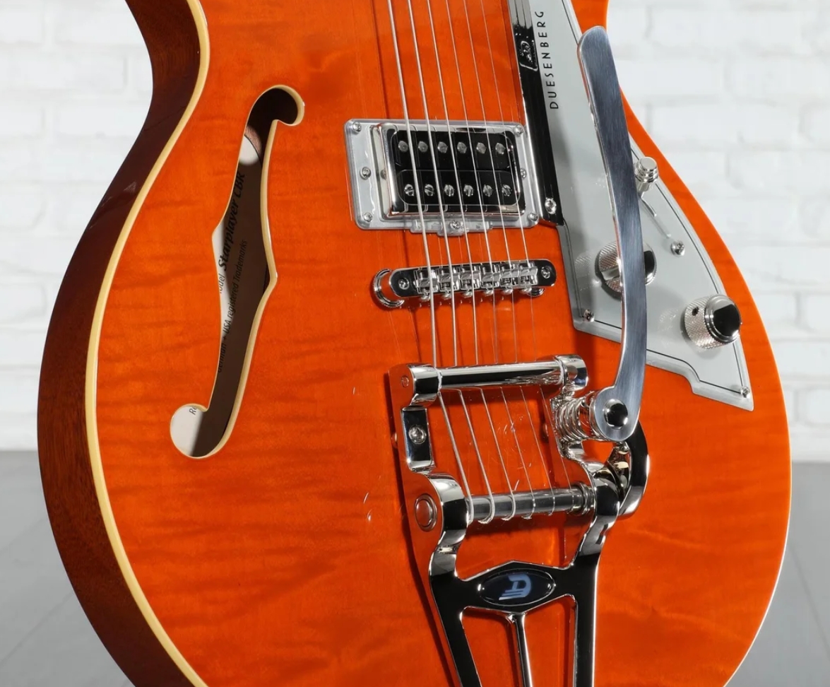 Duesenberg Starplayer Cbr Hs Trem Bigsby Rw - Transparent Vintage Orange - Semi hollow elektriche gitaar - Variation 2