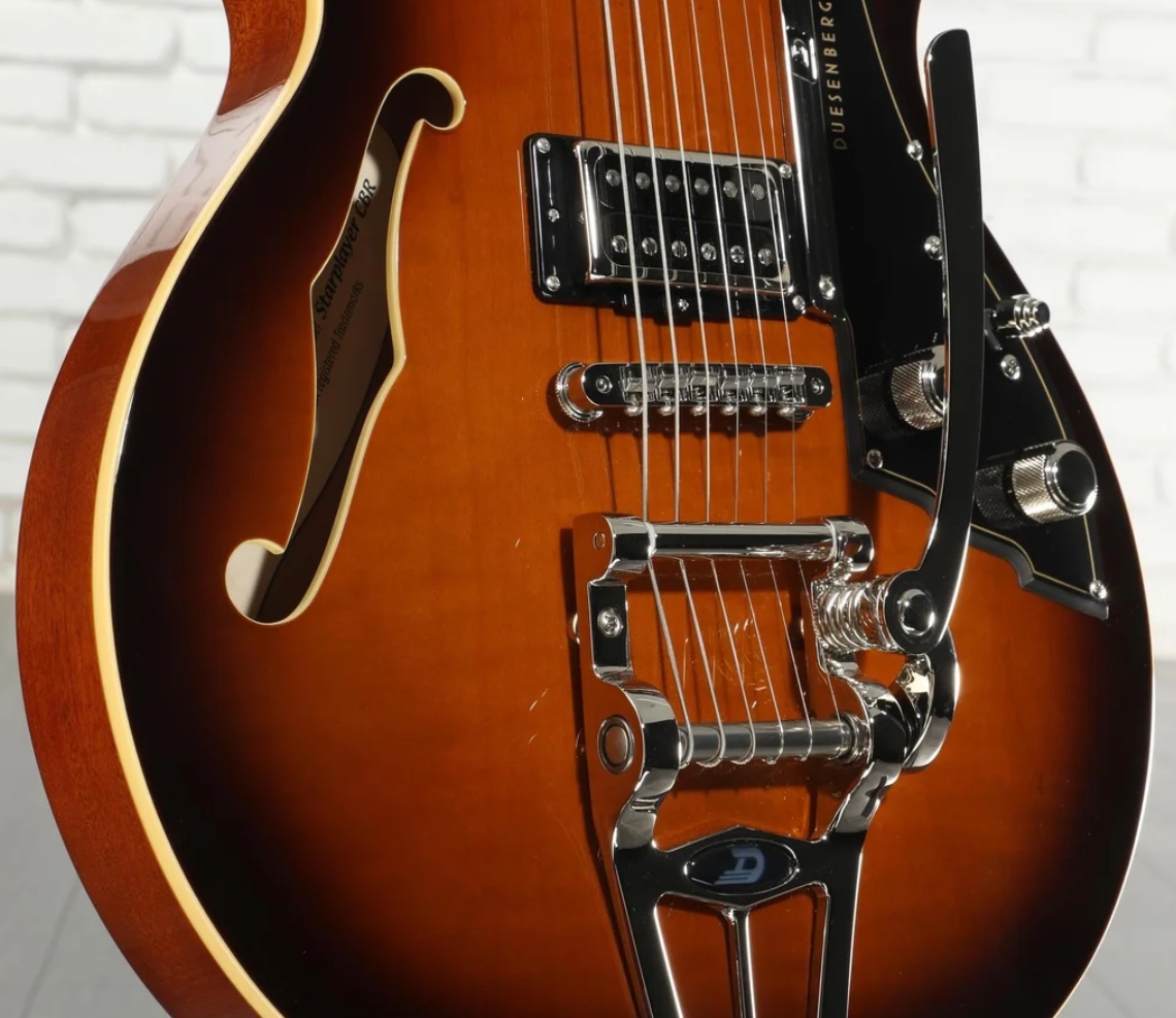 Duesenberg Starplayer Cbr Hs Trem Bigsby Rw - Tobacco Burst - Semi hollow elektriche gitaar - Variation 3