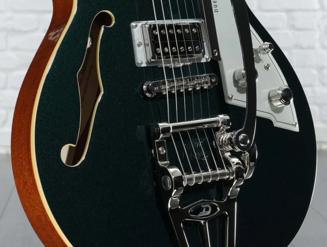 Duesenberg Starplayer Cbr Hs Trem Bigsby Rw - Catalina Green - Semi hollow elektriche gitaar - Variation 4