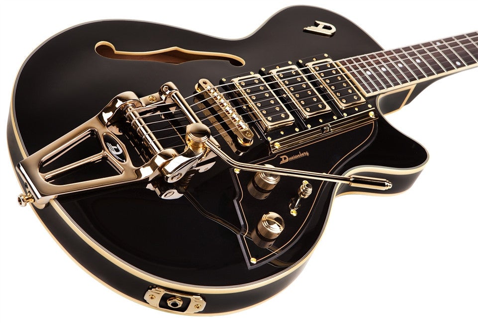 Duesenberg Starplayer Custom 3pu Trem Rw - Black - Semi hollow elektriche gitaar - Variation 1