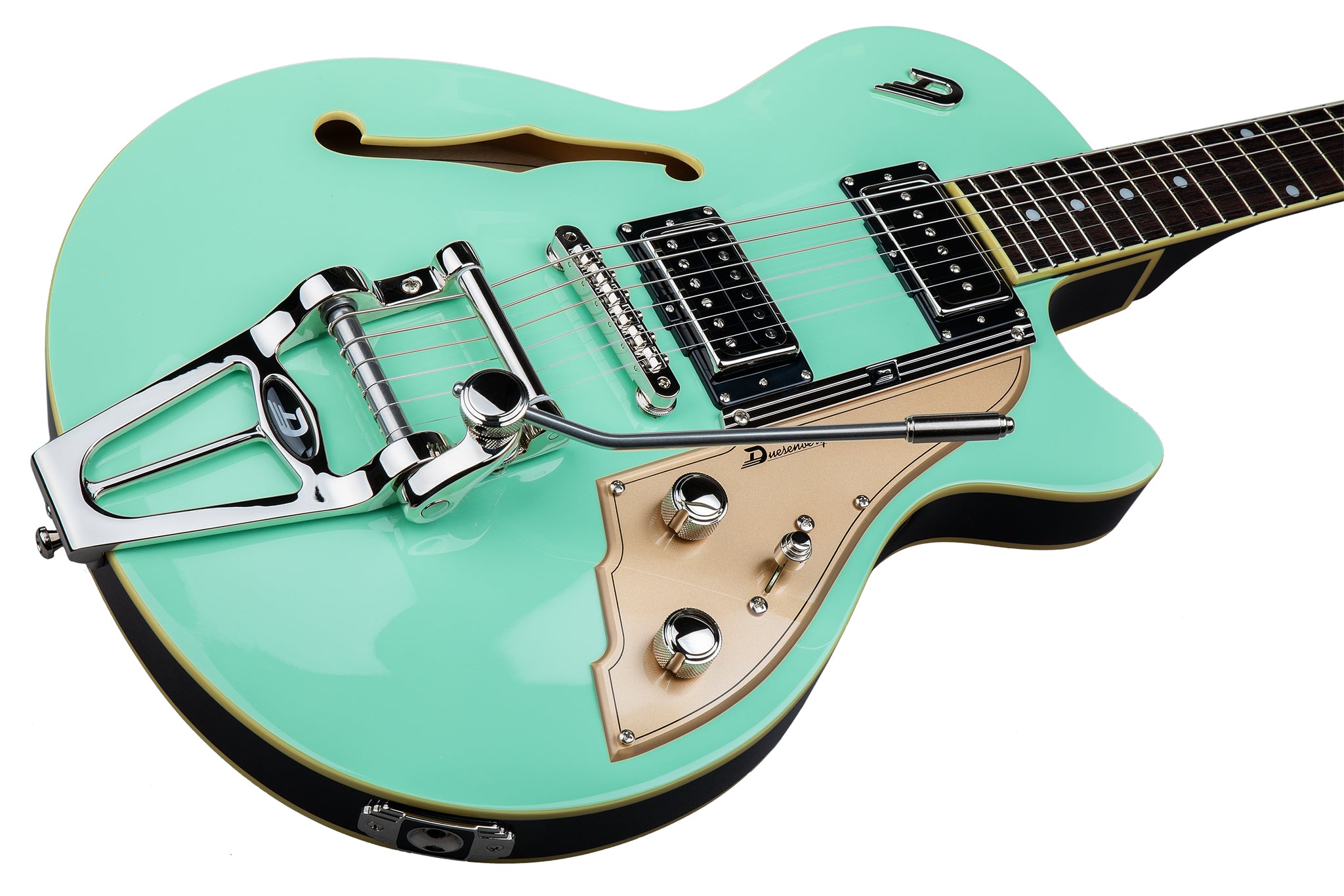 Duesenberg Starplayer Tv Hs Trem Rw - Surf Green - Semi hollow elektriche gitaar - Variation 2