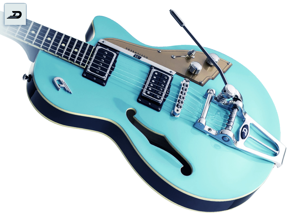 Duesenberg Starplayer Tv Hs Trem Rw - Narvik Blue - Semi hollow elektriche gitaar - Variation 1