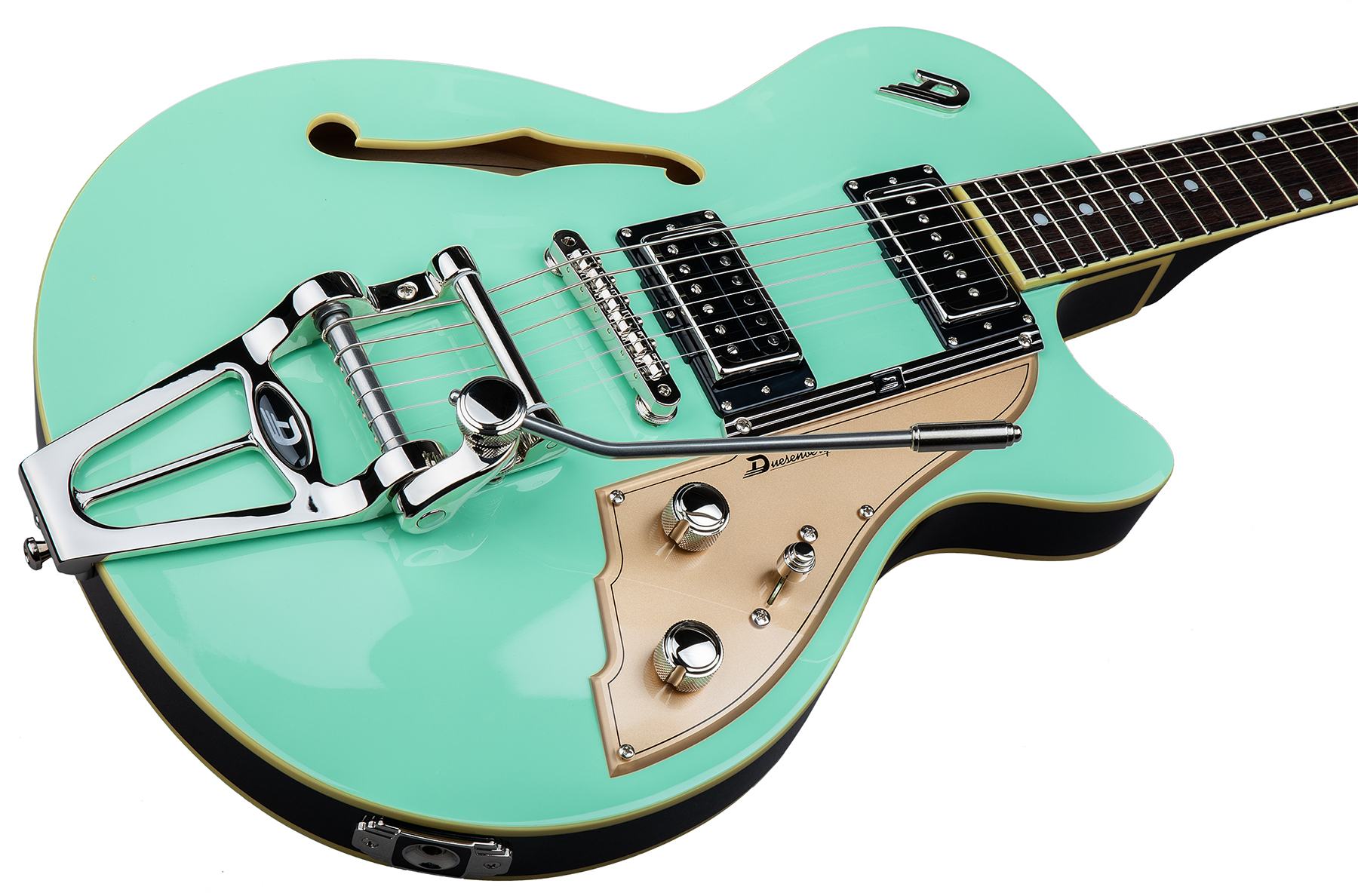 Duesenberg Starplayer Tv Hs Trem Rw - Surf Green - Semi hollow elektriche gitaar - Variation 4