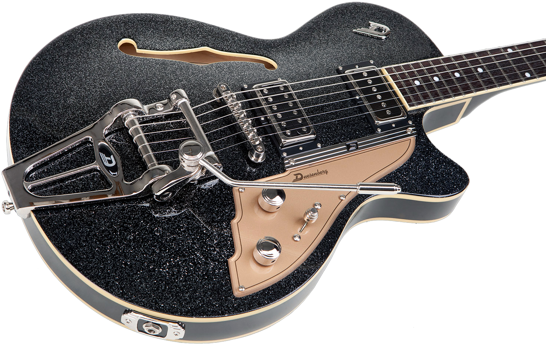 Duesenberg Starplayer Tv Hs Trem Rw - Black Sparkle - Semi hollow elektriche gitaar - Variation 1