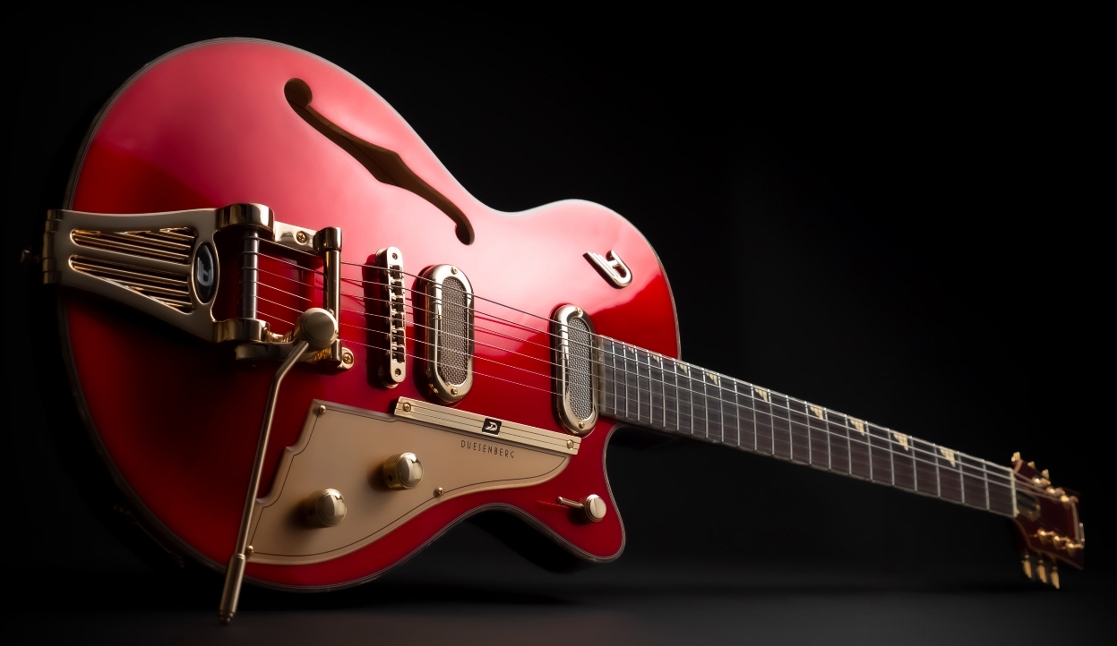 Duesenberg Starplayer Tv Phonic Hs Trem Rw - Balboa Pearl Red - Semi hollow elektriche gitaar - Variation 2