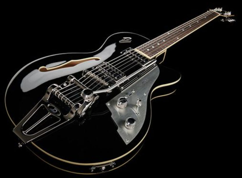 Duesenberg Starplayer Tv+ Piezo Hs Trem Rw - Black - Semi hollow elektriche gitaar - Variation 1