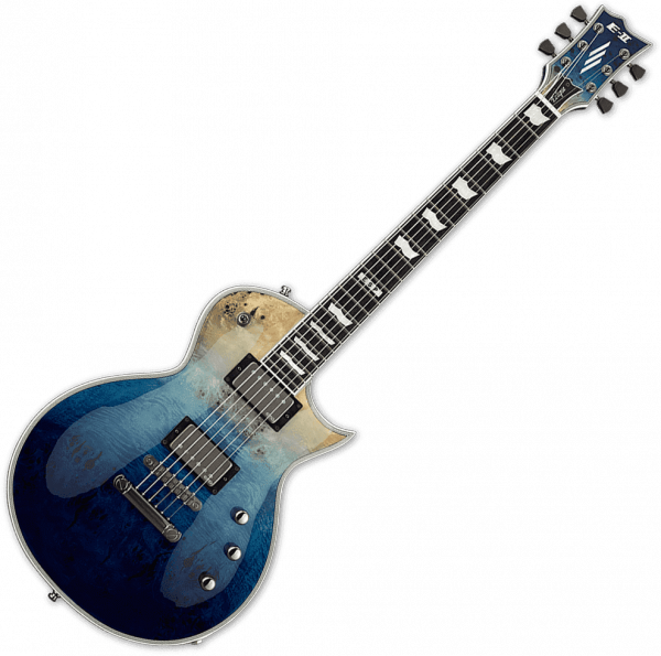 Solid body elektrische gitaar Esp E-II Eclipse - Blue natural fade