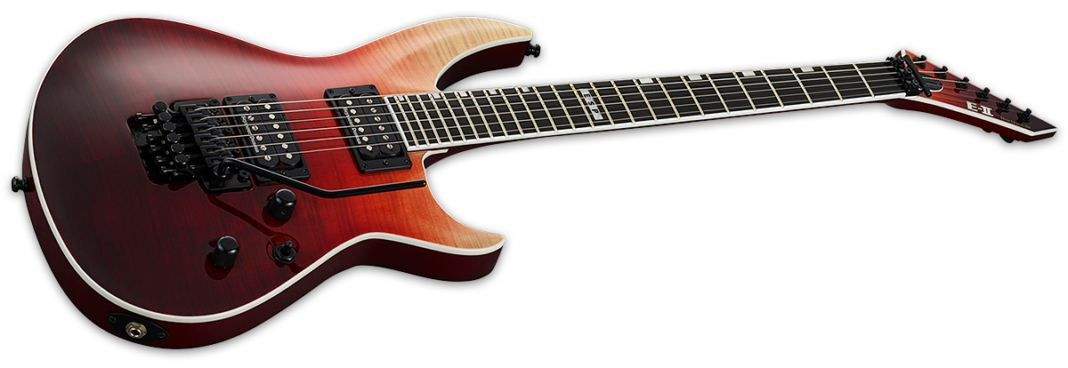 Esp E-ii Horizon Iii Fr Japon Hh Seymour Duncan Eb - Black Cherry Fade - Elektrische gitaar in Str-vorm - Variation 1