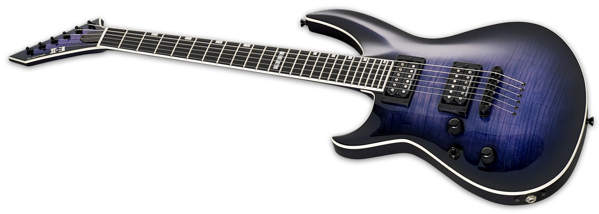 Esp E-ii Horizon Iii Lh Gaucher Japon Hh Seymour Duncan Eb - Reindeer Blue - Linkshandige elektrische gitaar - Variation 1