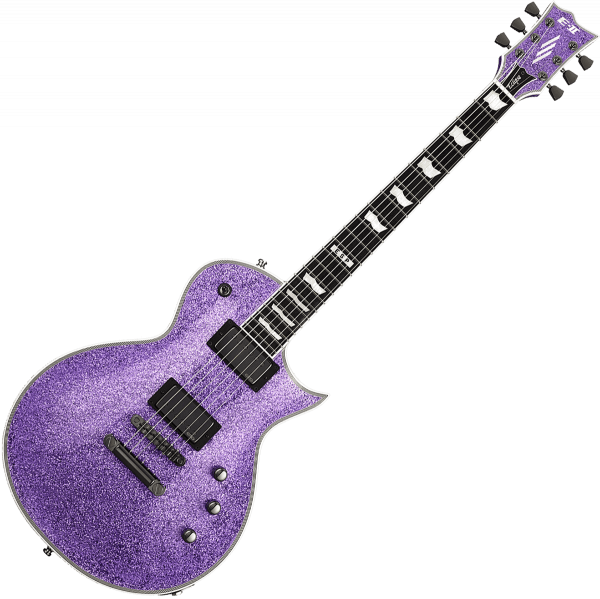 Solid body elektrische gitaar Esp E-II EC-II Eclipse - Purple sparkle