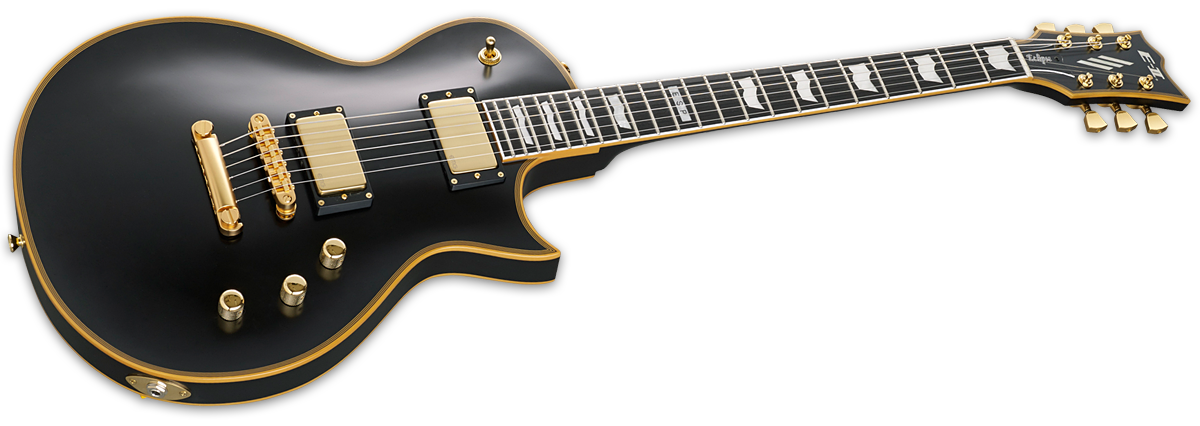 Esp E-ii Eclipse 2h Seymour Duncan Ht Eb - Vintage Black - Enkel gesneden elektrische gitaar - Variation 1