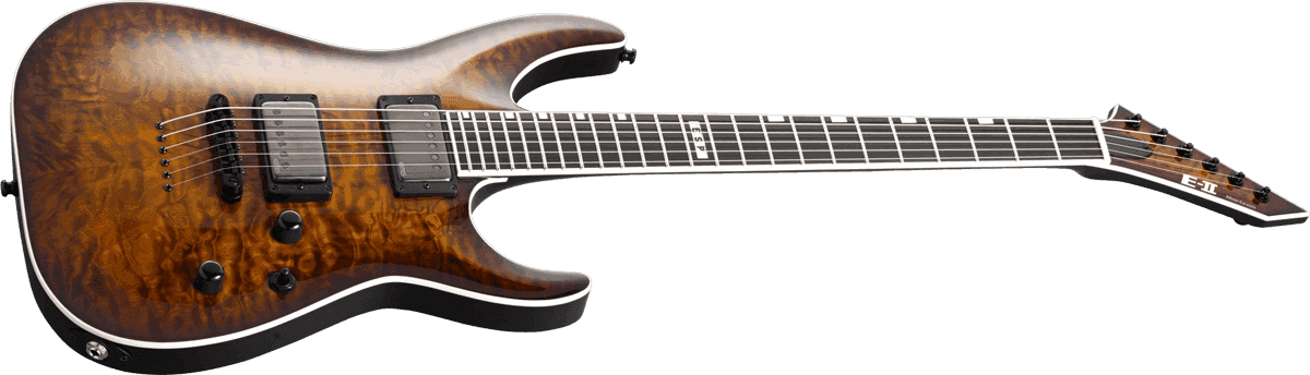 Esp E-ii Horizon Nt-ii Jap 2h Emg Ht Eb - Amber Cherry Sunburst - Elektrische gitaar in Strat vorm - Variation 1