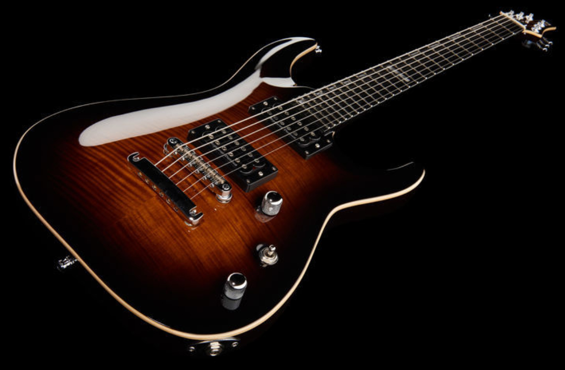 Esp E-ii Horizon Nt Japon Hh Seymour Duncan Ht Eb - Dark Brown Sunburst - Elektrische gitaar in Str-vorm - Variation 1