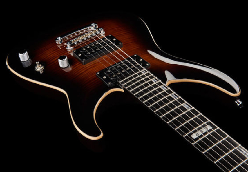Esp E-ii Horizon Nt Japon Hh Seymour Duncan Ht Eb - Dark Brown Sunburst - Elektrische gitaar in Str-vorm - Variation 2