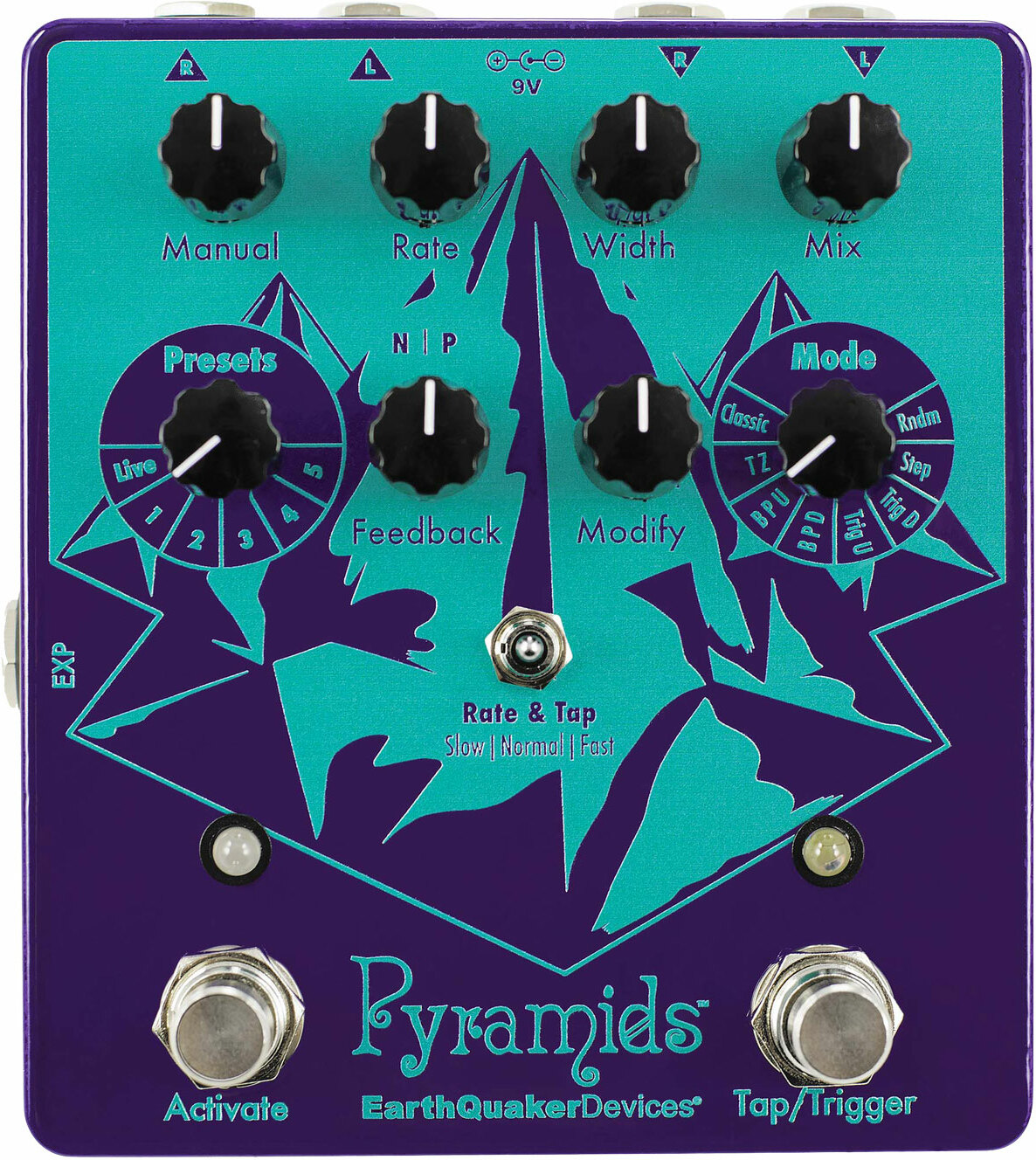 Earthquaker Pyramids Flanger - Modulation/chorus/flanger/phaser en tremolo effect pedaal - Main picture