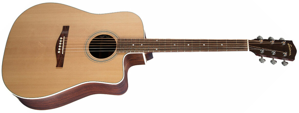 Eastman Ac220ce Dreadnought Cw Epicea Palissandre Rw +housse - Natural - Elektro-akoestische gitaar - Main picture