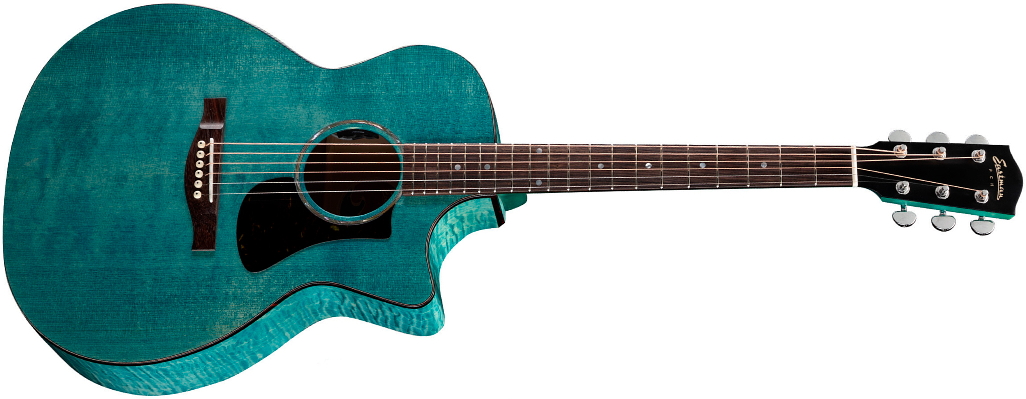 Eastman Pch3-gace Grand Auditorium Cw Epicea Erable Rw - Truetone Gloss Faded Blue - Folk gitaar - Main picture
