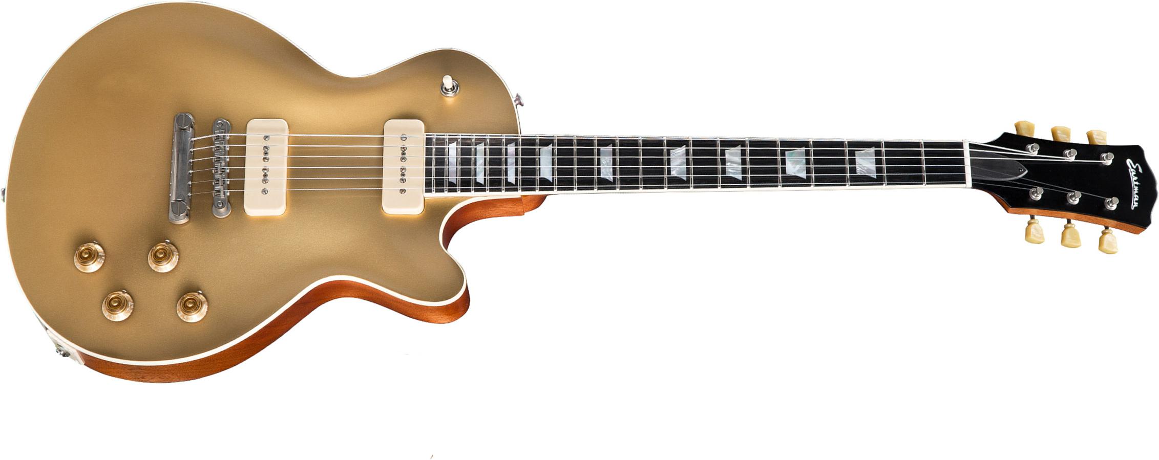 Eastman Sb 56/n-gd Vintage Nitro 29p0 Lollar Ht Eb - Gold Top - Enkel gesneden elektrische gitaar - Main picture
