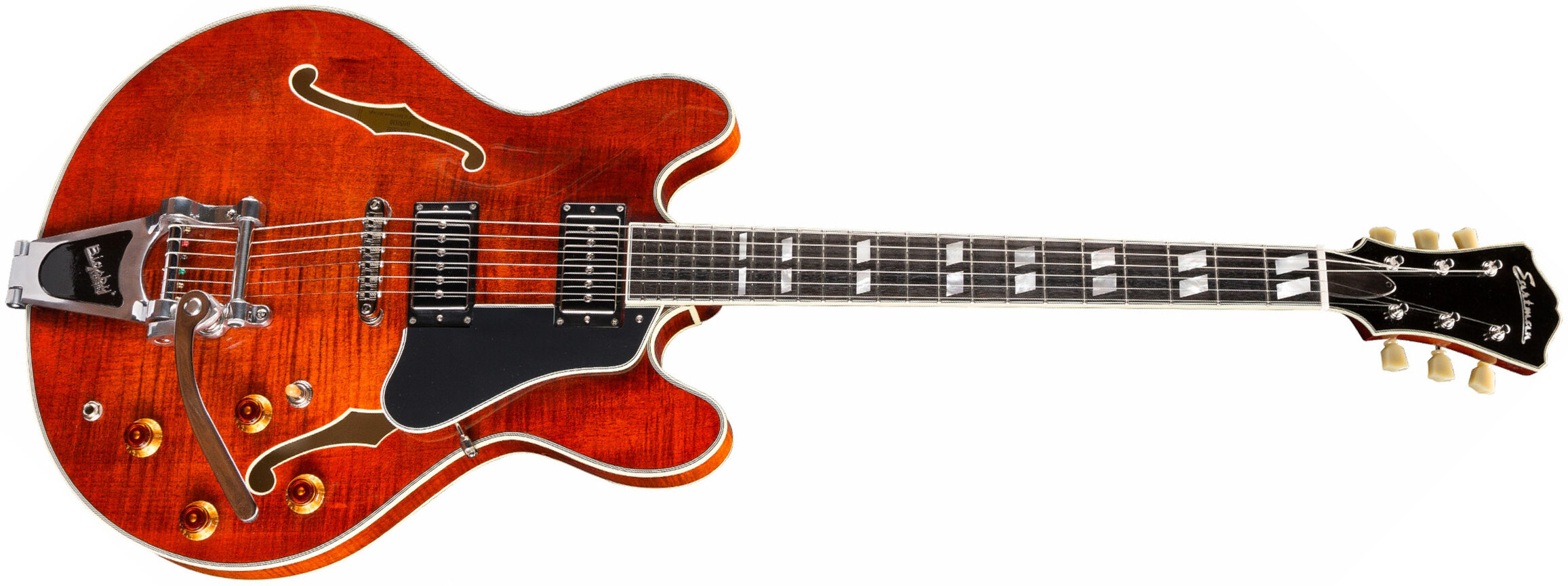 Eastman T486b Thinline Laminate Tout Erable Ss Seymour Duncan Bigsby Eb - Classic - Semi hollow elektriche gitaar - Main picture