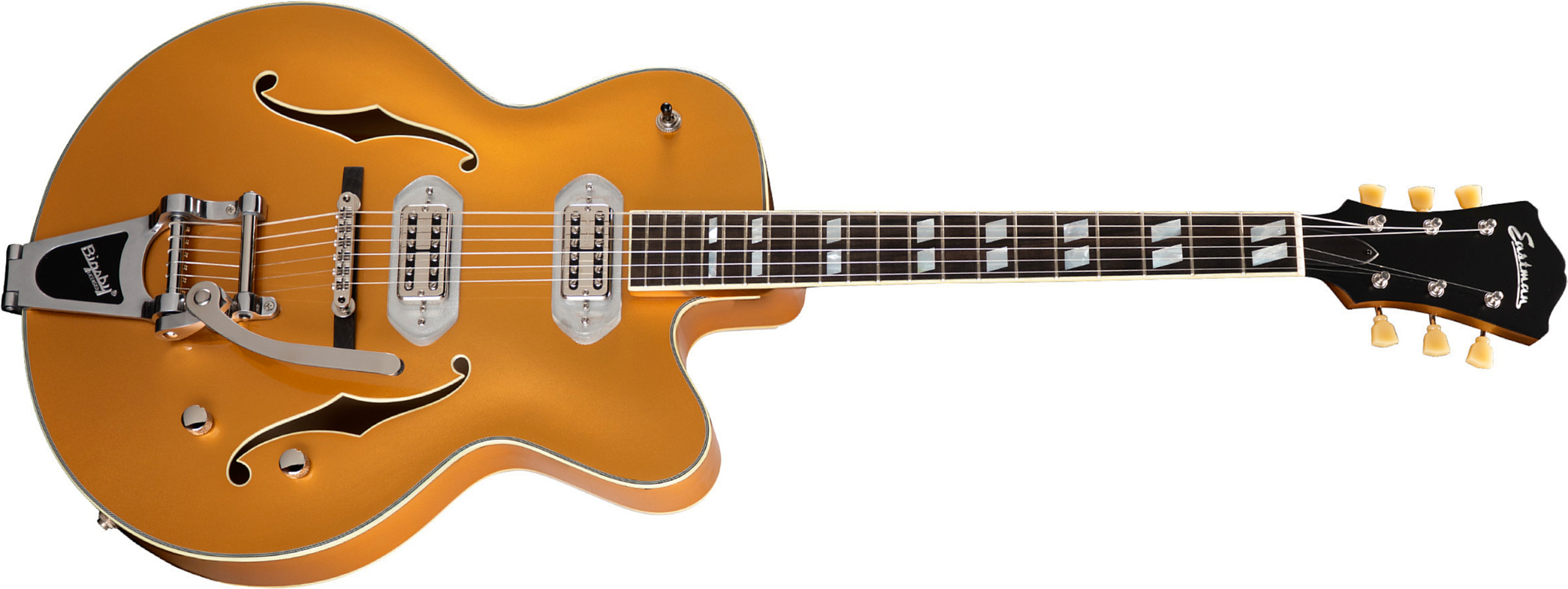 Eastman T58 Archtop 2h Trem Eb - Truetone Gloss Gold - Hollow Body elektrische gitaar - Main picture