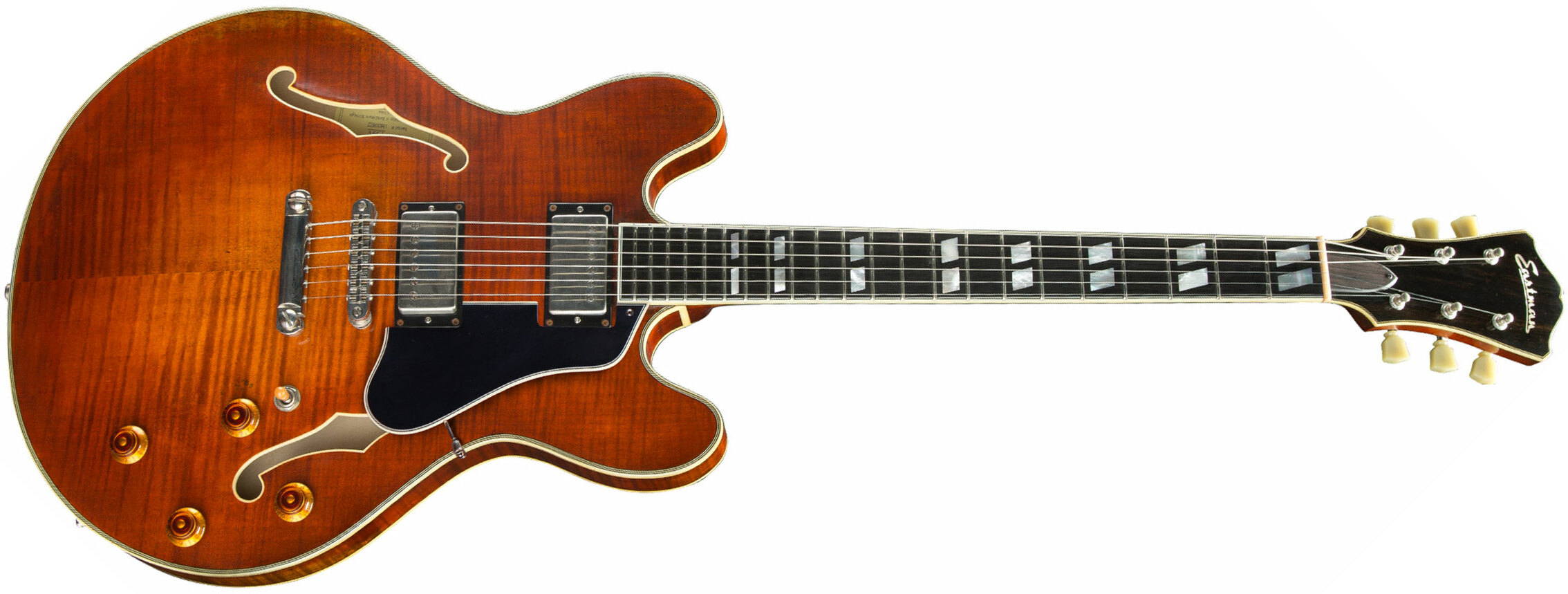 Eastman T59v Thinline Laminate Hh Lollar Ht Eb - Classic - Semi hollow elektriche gitaar - Main picture