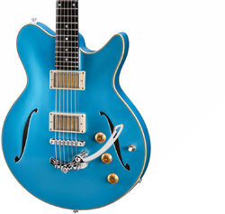 Semi hollow elektriche gitaar Eastman Romeo LA Thinline Laminate - Celestine blue