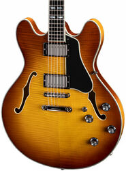 Semi hollow elektriche gitaar Eastman T486 Thinline Laminate - Goldburst