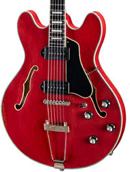 Semi hollow elektriche gitaar Eastman T64/v-T Thinline Laminate - Antique red