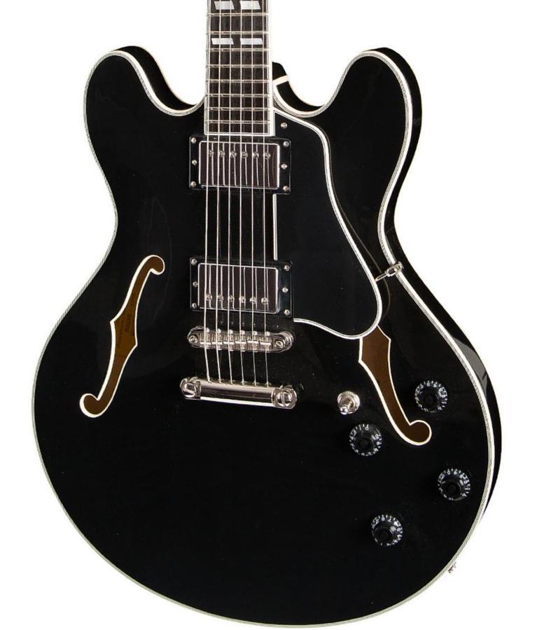Semi hollow elektriche gitaar Eastman Thinline T486 - Truetone Gloss Black