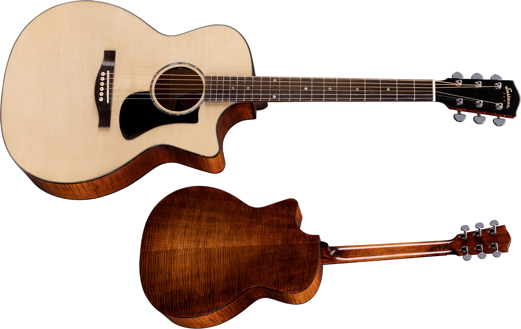 Eastman Pch3-gace Grand Auditorium Cw Epicea Erable Rw +housse - Natural - Elektro-akoestische gitaar - Variation 1