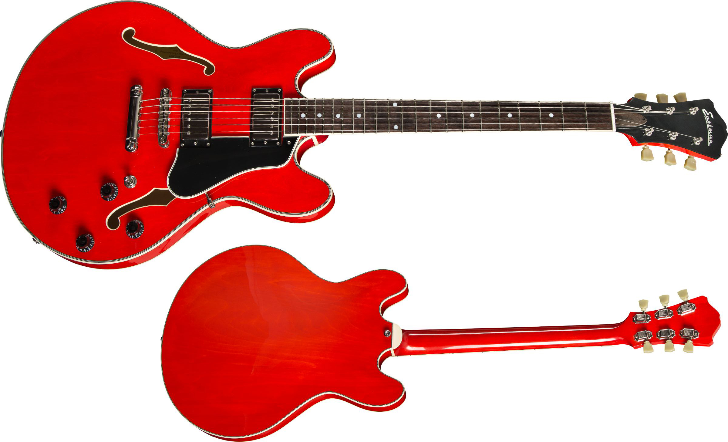 Eastman T386 Thinline Laminate Tout Erable Ht Eb - Red - Semi hollow elektriche gitaar - Variation 1