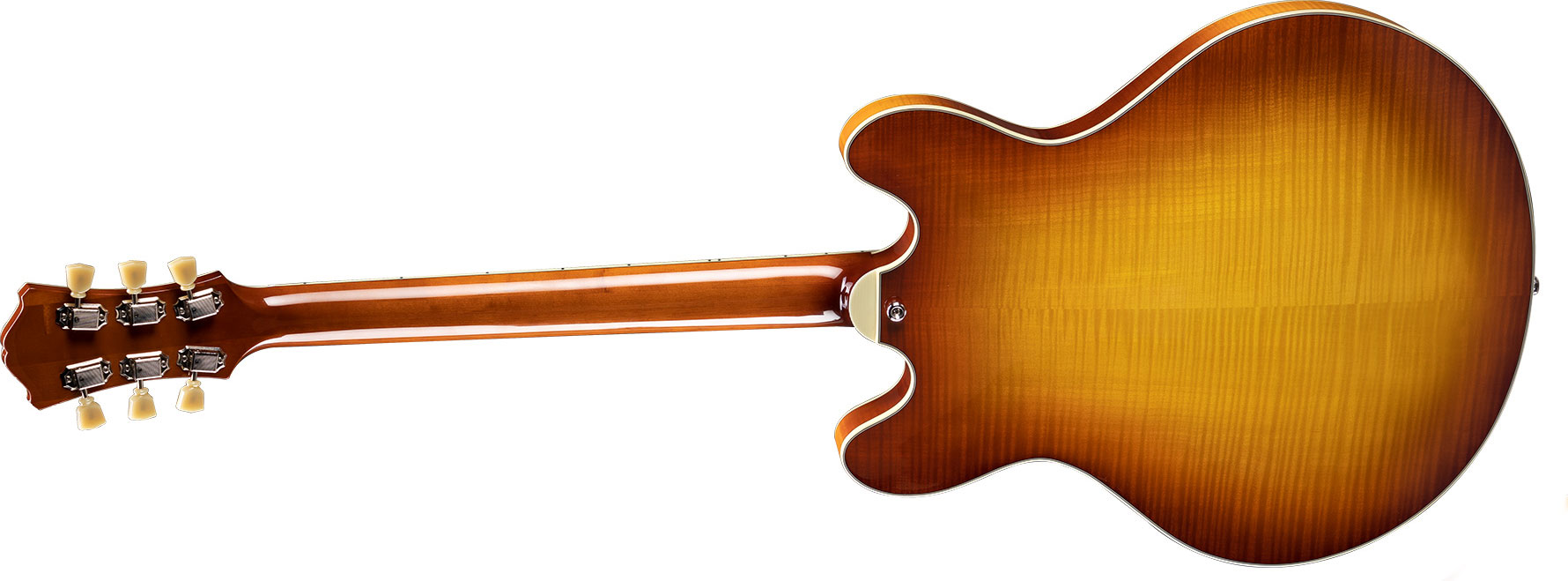 Eastman T486 Thinline Laminate Tout Erable Hh Seymour Duncan Ht Eb - Goldburst - Semi hollow elektriche gitaar - Variation 1