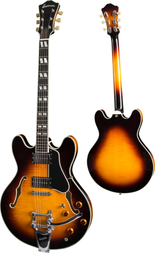Eastman T486b Thinline Laminate Tout Erable 2p90 Seymour Duncan Bigsby Eb - Sunburst - Semi hollow elektriche gitaar - Variation 1