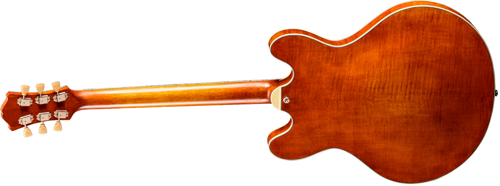 Eastman T59/tv Thinline 2h Seymour Duncan Ht Eb - Truetone Vintage Gloss Amber - Single cut gitaar - Variation 1