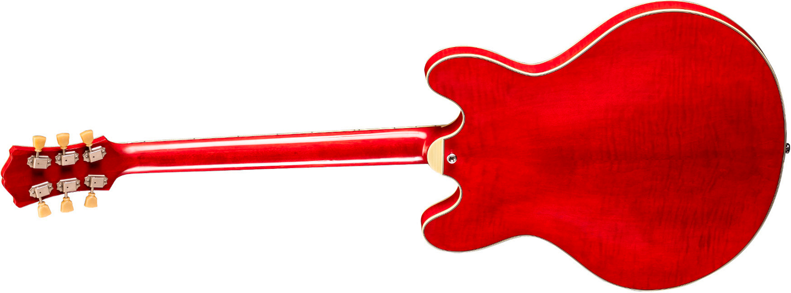 Eastman T59/tv Thinline 2h Seymour Duncan Ht Eb - Truetone Vintage Gloss Red - Single cut gitaar - Variation 1